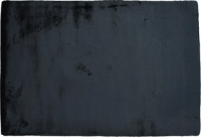 Dywan shaggy z długim włosiem z efektem futra - 160 x 230 cm - Czarny - BUNNY