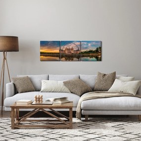 Obraz zamku (z zegarem) (90x30 cm)
