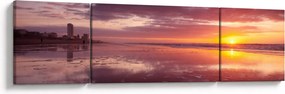 Obraz - Plaża o zachodzie słońca (170x50 cm)