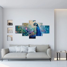 Obraz - Malowanie pawia (125x70 cm)