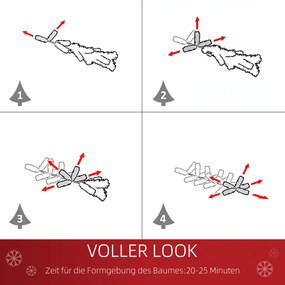 Sztuczna choinka jodła składana i zdejmowana zielony | Aosom.pl