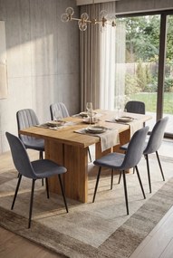 Zestaw 2 grafitowych krzeseł welurowych P0-W58