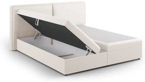 Kremowe łóżko boxspring ze schowkiem 180x200 cm Arendal – Cosmopolitan Design