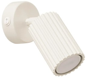 Kinkiet KARBON beżowy ryflowany z włącznikiem SOLLUX  LIGHTING