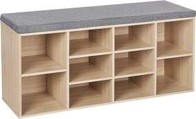 Regał na buty z siedziskiem Sinda 10 dąb