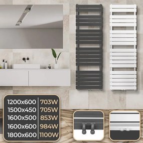 AQUAMARIN Grzejnik łazienkowy pionowy 160x60 cm antracyt