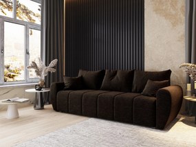Masseno Sofa MADISON z funkcją spania i pojemnikiem na pościel - Brązowy - SAWANA 16