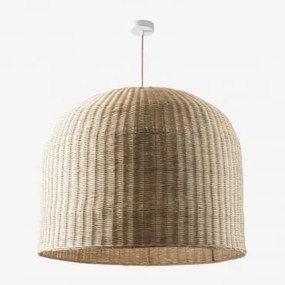 Lampa Sufitowa Wisząca Do Użytku Zewnętrznego Flandria Naturalny - Biała & Ø80 Cm - ↑65 Cm Flandes - Sklum