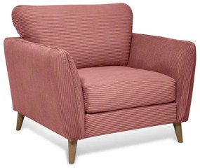 Różowy sztruksowy fotel Paris – Scandic