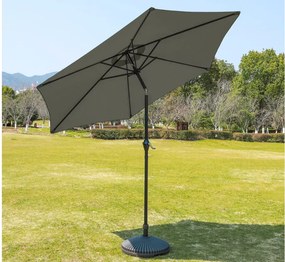 Parasol ogrodowy Julisa w kolorze szarym z regulacją kąta nachylenia