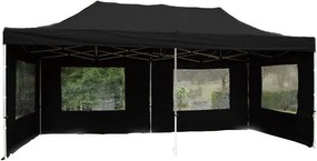 Pawilon ogrodowy rozkładany 3 x 6 m - czarny