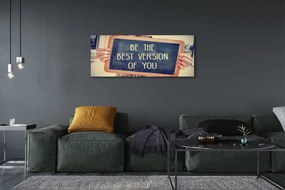 Obraz na płótnie Drewniana Tabliczka z Napisem