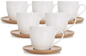 Orion Komplet prezentowy filiżanek porcelanowych z talerzykami WHITELINE, 6 szt.