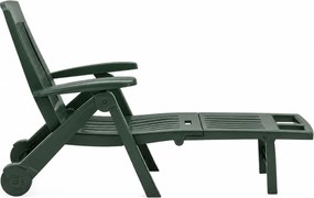 Leżak ogrodowy ZIRCONE, 72×195×101 cm, ciemnozielony I.P.A.E-Progarden