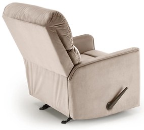 KARIM Fotel wypoczynkowy Beżowy Funkcja kołyski Klasyczny Tkanina