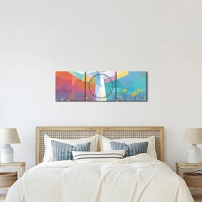 Obraz - Strażnik kwiatów (z zegarem) (90x30 cm)