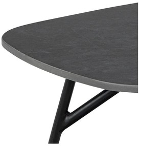 Czarny stolik z ceramicznym blatem 60x120 cm Caracas – Actona