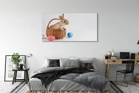 Duży obraz na płótnie Zające i Jajka Wielkanocne