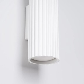 Kinkiet KARBON 30 biały ryflowany SOLLUX  LIGHTING