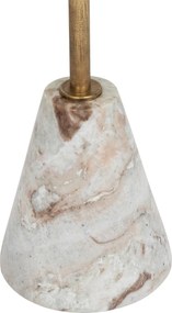 Stolik kawowy marmur i drewno, Ø 35,5 cm