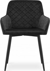 PROMOCJA Czarny aksamitny krzesło NOLA II. jakość.