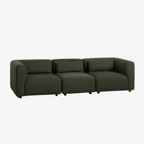 Sofa Modułowy 3-częściowy Fogler Tkanina Baranek Boucle Żółty Curri - Sklum