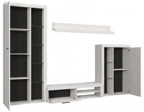 Nowoczesna biała komoda do salonu Kamaro z oświetleniem LED