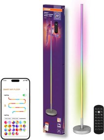 Osram - LED RGBW ściemniana lampa stojąca SMART+ MAGIC LED/11,5W/230V srebrna Wi-Fi+pilot
