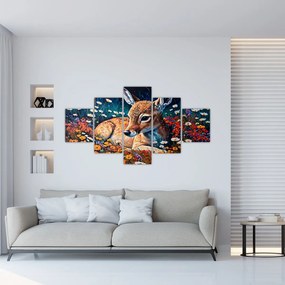 Obraz - Malowany jeleń (125x70 cm)