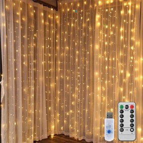 Kurtyna świetlna LED STAR RAIN 3x3 m, ciepła biel