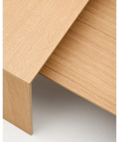 Stolik w dekorze dębu w jasnym naturalnym kolorze 70x140 cm Litto – Kave Home