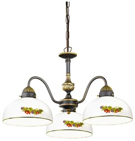 Kolarz 731.83.121 - Żyrandol na łańcuchu NONNA 3xE27/75W/230V winogrona/truskawki