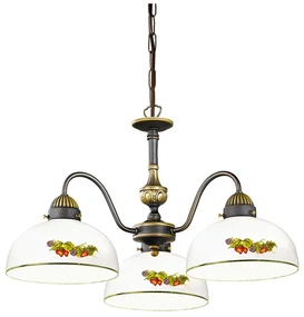Kolarz 731.83.121 - Żyrandol na łańcuchu NONNA 3xE27/75W/230V winogrona/truskawki