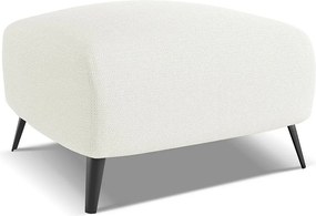 Pufa - z tkaniny szenilowej - biały - MALIE