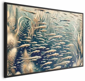 Plakat Oceaniczna przyroda 60x40 cm z ramą czarną bez marginesu ARTGEIST B