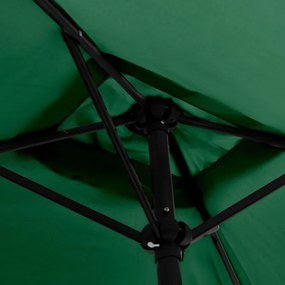 Parasol ogrodowy składany UM019 z regulacją kąta nachylenia, zielony