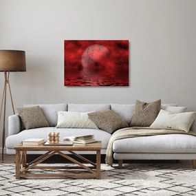 Obraz na szkle - Księżyc na powierzchni (70x50 cm)