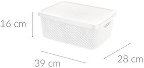 Pojemnik plastikowy z pokrywą zamykany, 13 l