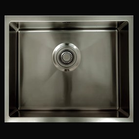 Luisa zlewozmywak 1 komora 55x45 ze stali nierdzewnej metalicznej szarości - Essebagno