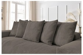 Szarobrązowa sztruksowa sofa 280 cm Voltaire – Bobochic Paris