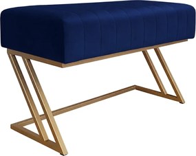 Ławka ZETA tkanina Welur loft ławka metal : Kolor Stelaża - Złoty, Kolor tkaniny - VELVET - MG16, Typ tkaniny - Velvet