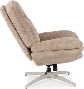 Fotel Wypoczynkowy Obrotowy MESA do Salonu Beżowy Nowoczesny