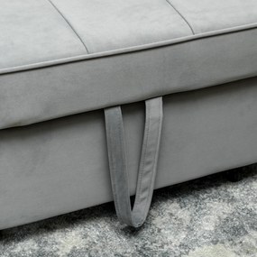 HOMCOM Sofa 4 w 1, regulowana sofa, sofa łóżko, z poduszkami, obicie z tkaniny, do salonu, sypialni, szara