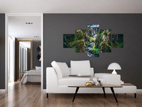 Obraz - Rzeka w skalistej dolinie (125x70 cm)