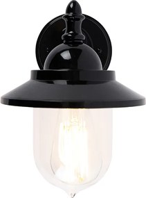 Klasyczna lampa ścienna zewnętrzna czarna IP44 - Oxford