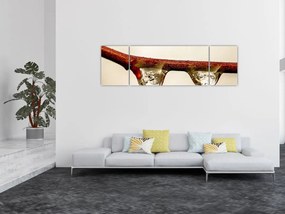 Obraz kropli na gałęzi (170x50 cm)