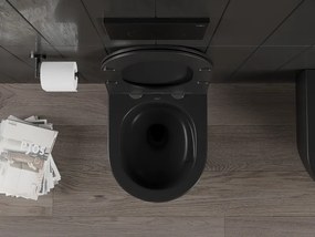 Mexen Carmen miska wc Rimless Tornado z deską wolnoopadającą slim, duroplast, czarna mat - 30881085T