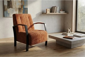 Nowoczesny fotel Looft w kolorze koralowym-ponadczasowy styl