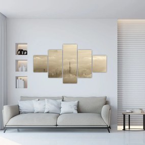 Obraz miasta w chmurach (125x70 cm)