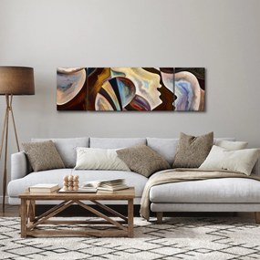 Obraz - Abstrakcja głów (170x50 cm)